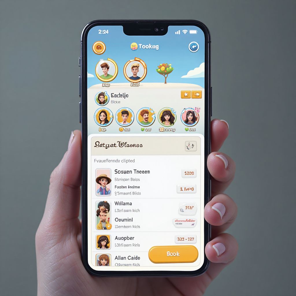 Social features interface in game